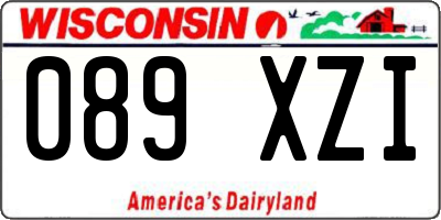 WI license plate 089XZI