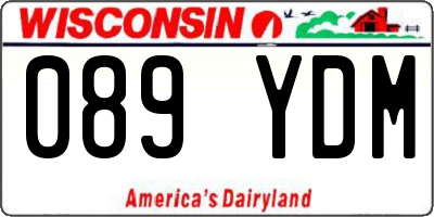 WI license plate 089YDM