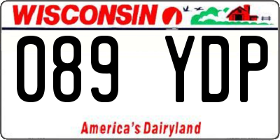 WI license plate 089YDP