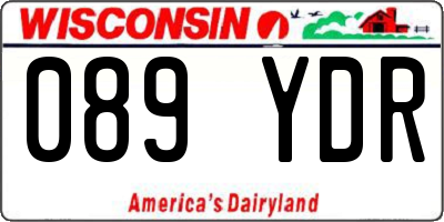 WI license plate 089YDR
