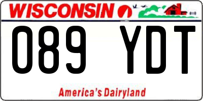 WI license plate 089YDT