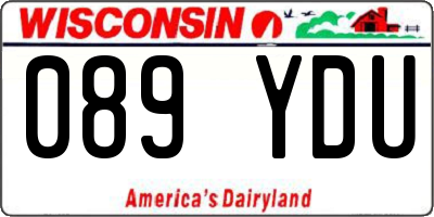 WI license plate 089YDU