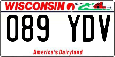 WI license plate 089YDV