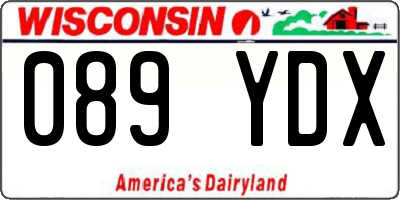 WI license plate 089YDX