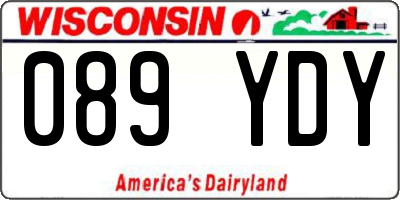 WI license plate 089YDY