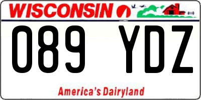 WI license plate 089YDZ