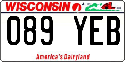 WI license plate 089YEB