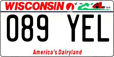 WI license plate 089YEL