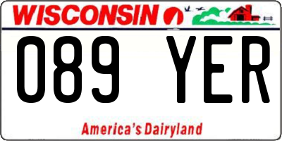 WI license plate 089YER