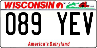 WI license plate 089YEV