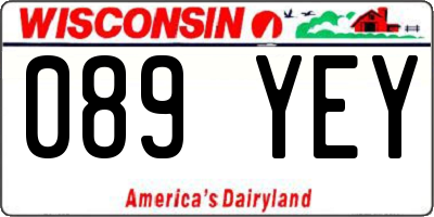 WI license plate 089YEY