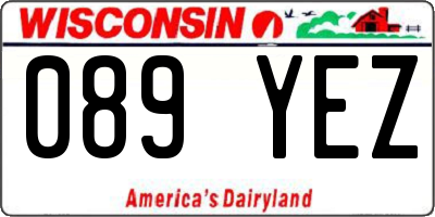 WI license plate 089YEZ