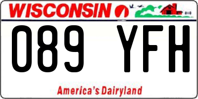 WI license plate 089YFH