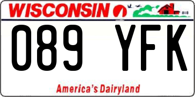 WI license plate 089YFK