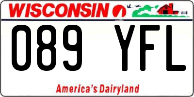 WI license plate 089YFL