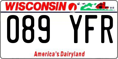 WI license plate 089YFR