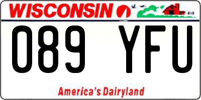 WI license plate 089YFU