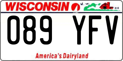 WI license plate 089YFV