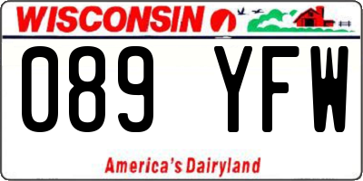 WI license plate 089YFW
