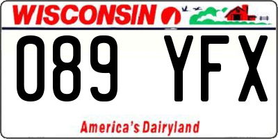 WI license plate 089YFX