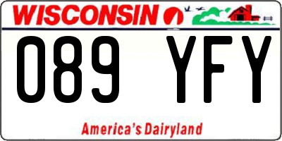 WI license plate 089YFY