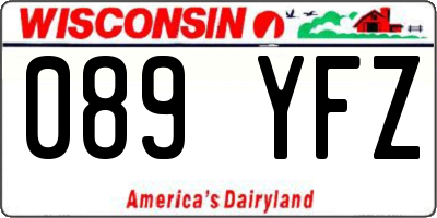 WI license plate 089YFZ