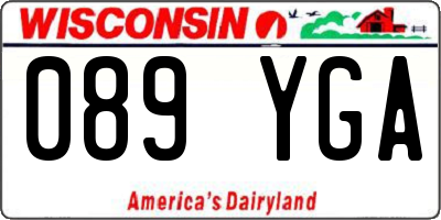 WI license plate 089YGA