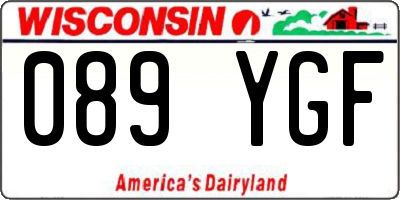 WI license plate 089YGF