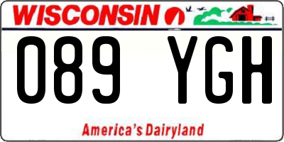 WI license plate 089YGH