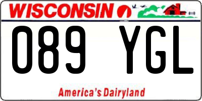 WI license plate 089YGL