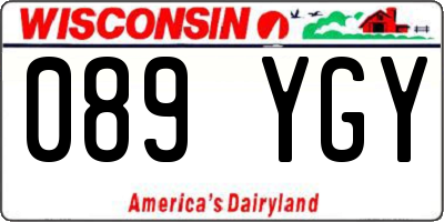 WI license plate 089YGY