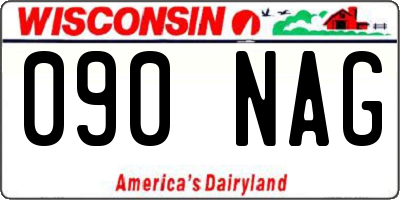 WI license plate 090NAG