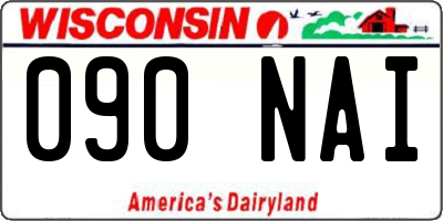 WI license plate 090NAI