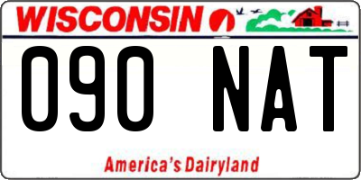 WI license plate 090NAT