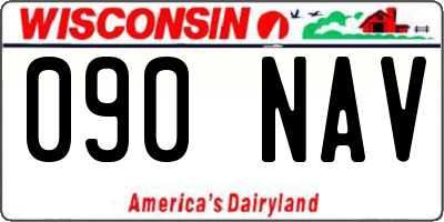 WI license plate 090NAV