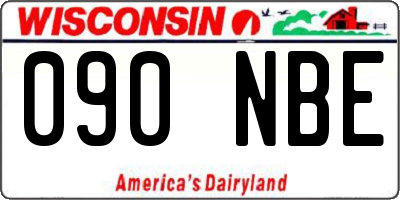 WI license plate 090NBE