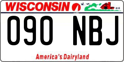 WI license plate 090NBJ