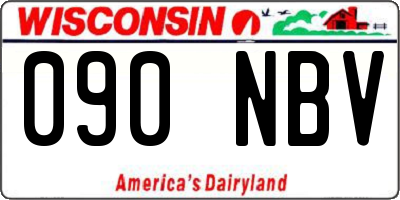 WI license plate 090NBV