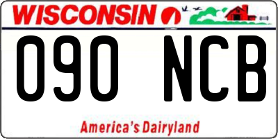 WI license plate 090NCB