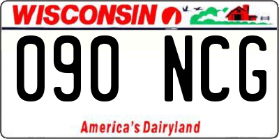 WI license plate 090NCG