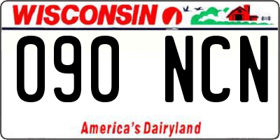 WI license plate 090NCN