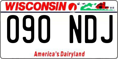 WI license plate 090NDJ