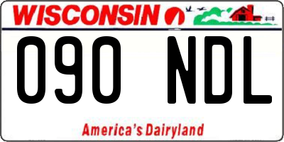 WI license plate 090NDL