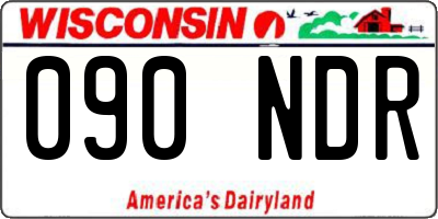 WI license plate 090NDR