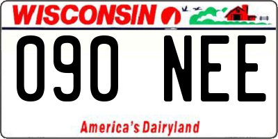 WI license plate 090NEE