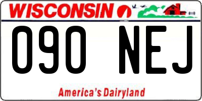 WI license plate 090NEJ