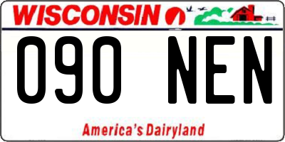 WI license plate 090NEN