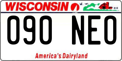 WI license plate 090NEO