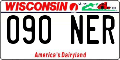 WI license plate 090NER