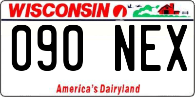 WI license plate 090NEX